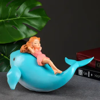 Статуэтка "Девочка на дельфине" 24х15х18см
