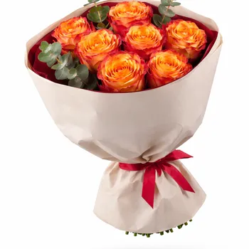 Букет «Пламя любви» Размер M