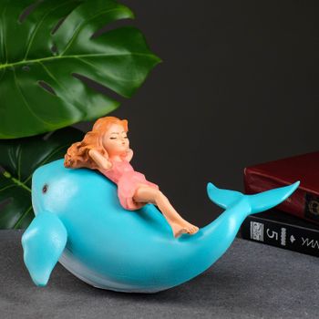 Статуэтка "Девочка на дельфине" 24х15х18см