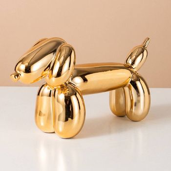 Статуэтка декоративная "Шарик", керамика, цвет золото, 25,5*8*12,5 см