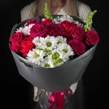 Букет «Снежная фуксия»