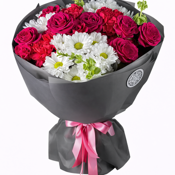 Букет «Снежная фуксия»