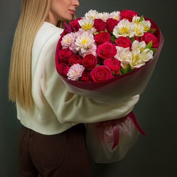 Букет «Вино и сливки»