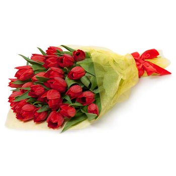 Букет из 25 красных тюльпанов в Белебее