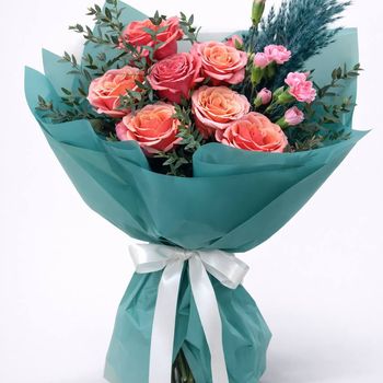 Букет «Мятная роза»