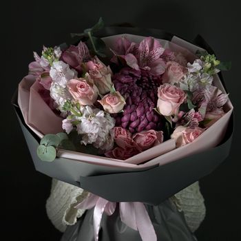 Букет «Пудровый Бургунди»