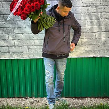 Букет «Пламя страсти: 101 красная роза»