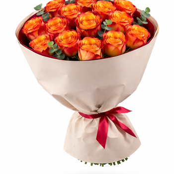 Букет «Пламя любви» Размер L