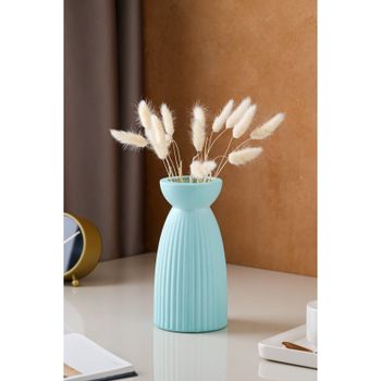 Ваза керамическая "Тиффани", настольная, голубая, 21 см