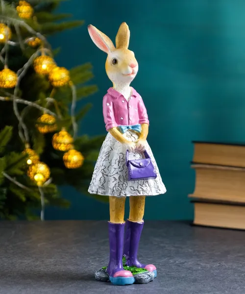 Хит Фигура "Зайка Оливия" белая юбка, 26см