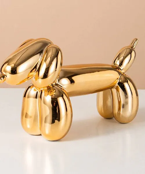 Статуэтка декоративная "Шарик", керамика, цвет золото, 25,5*8*12,5 см