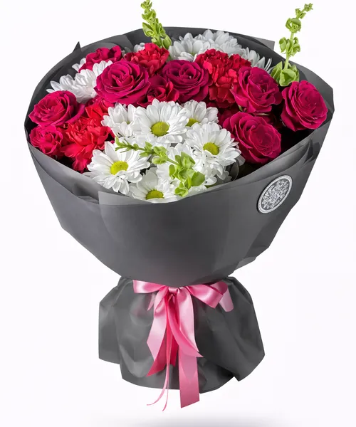 Букет «Снежная фуксия»