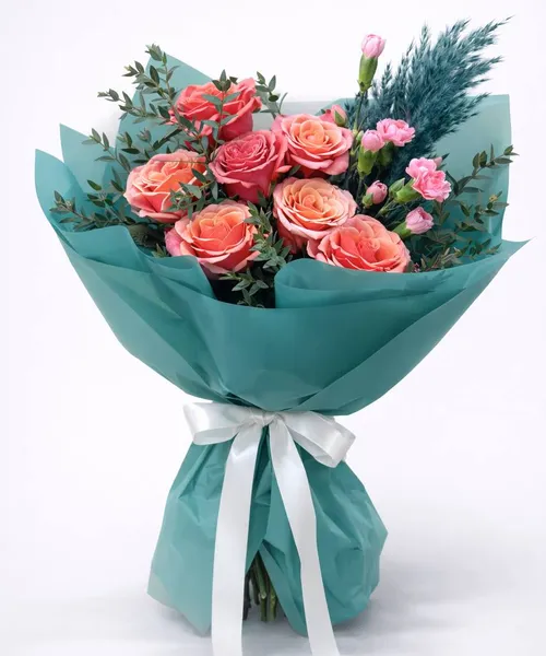 Букет «Мятная роза»