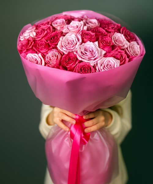 Букет «Малиновый шёлк»