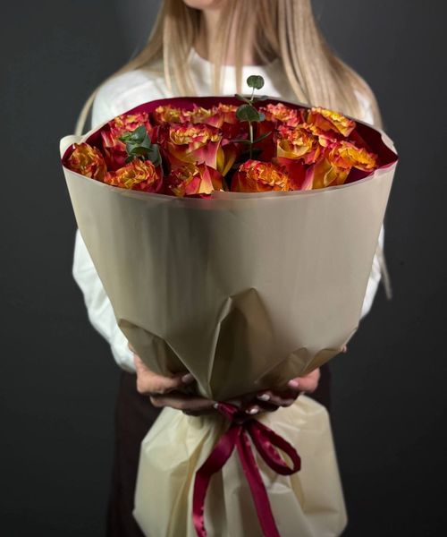 Букет «Пламя любви» Размер L