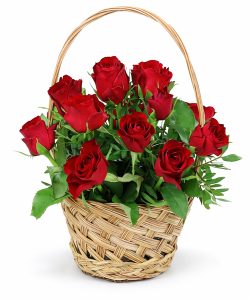 Корзина с розами