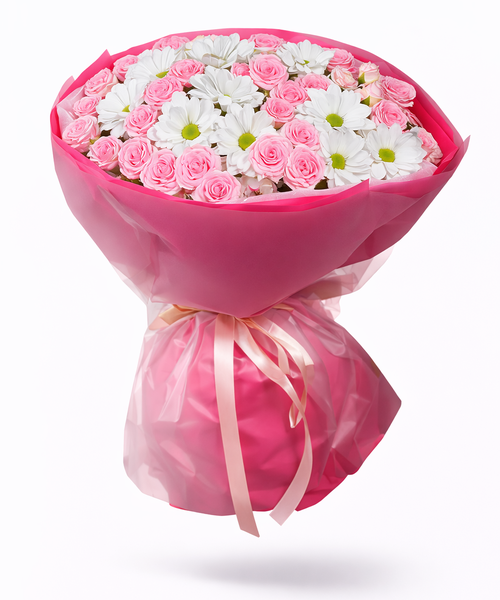 Букет «Сладкий розовый»