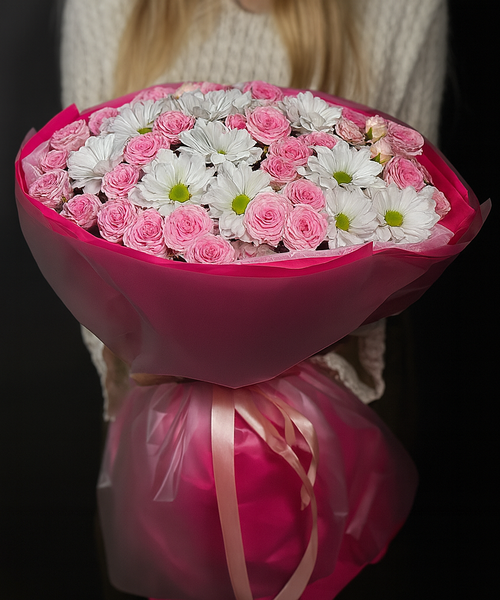 Букет «Сладкий розовый»