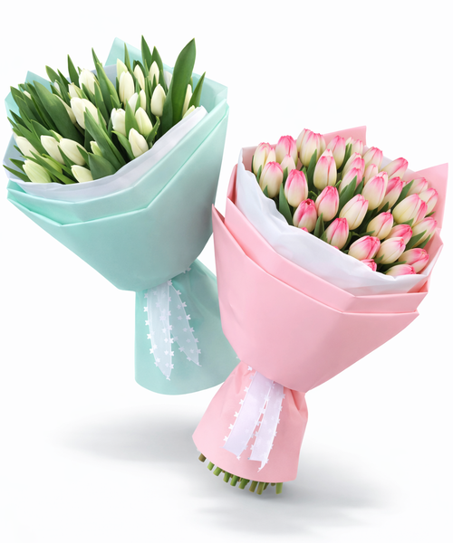 Букет из  33 тюльпана