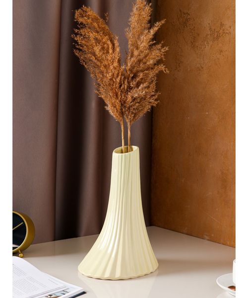 Ваза керамическая "Секвойя", настольная, бежевая, 30 см