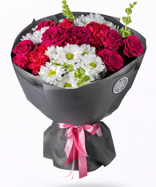 Букет «Снежная фуксия»