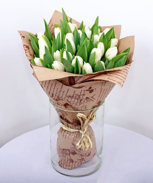 Букет "Белоснежные тюльпаны"