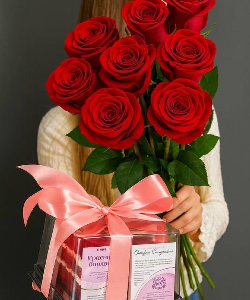 Набор «Розы & Красный Бархат»