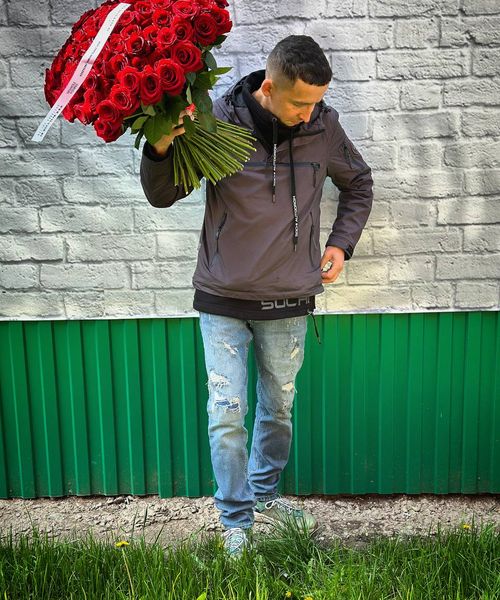 Букет «Пламя страсти: 101 красная роза»