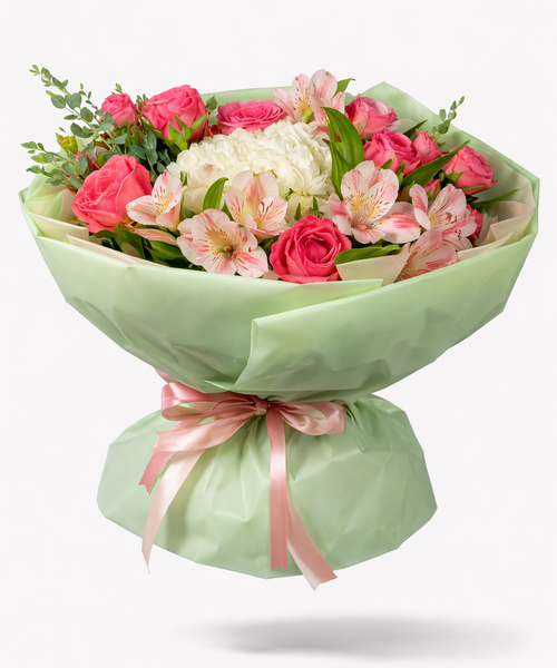 Букет «Мята и роза»